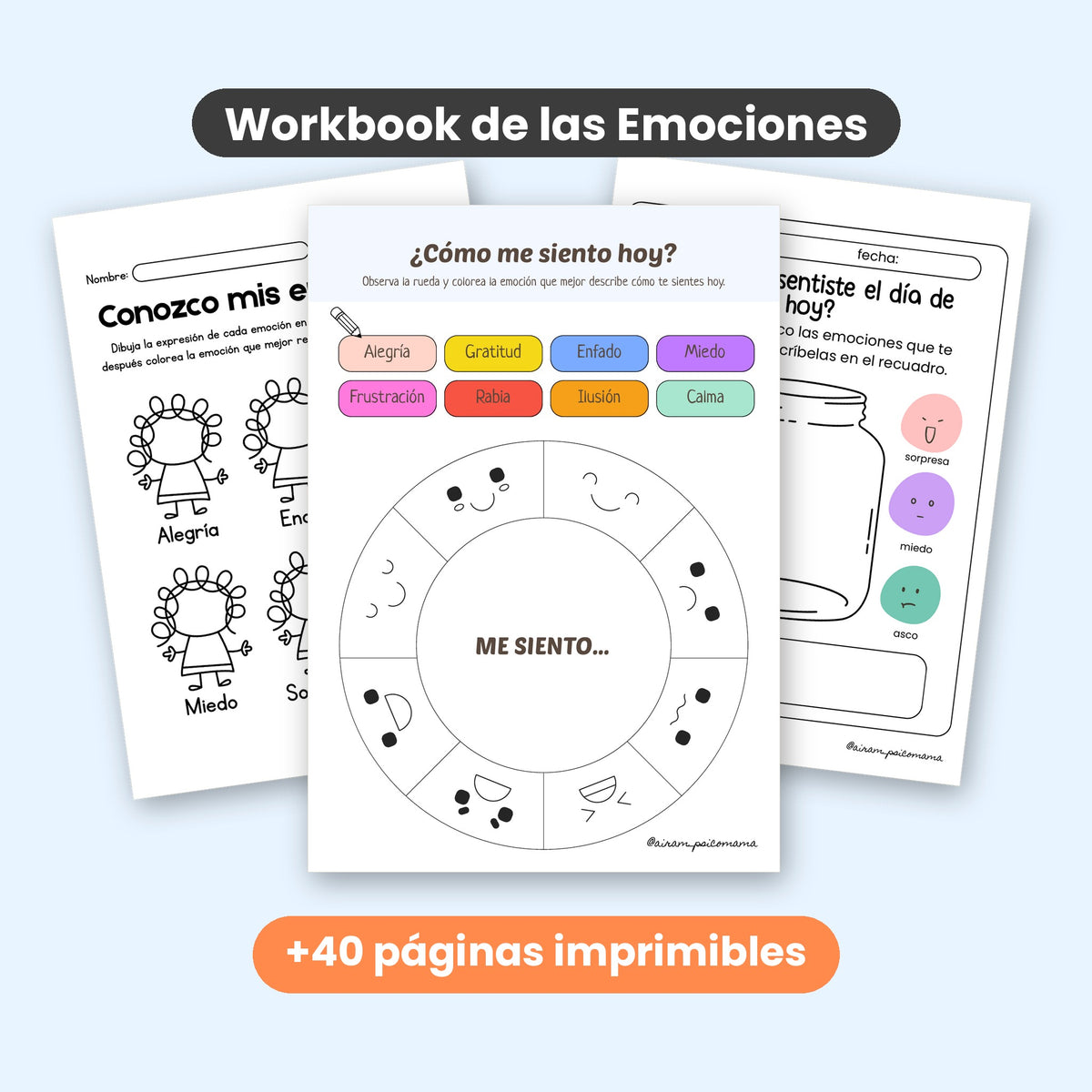 Mi mundo de Emociones: Workbook de educación emocional para niños de 3 a 6 años