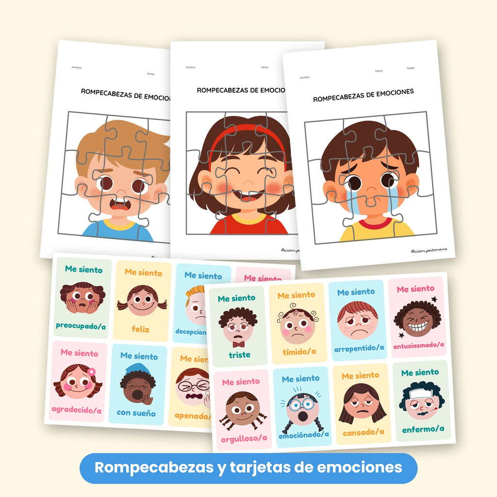 Mi mundo de Emociones: Workbook de educación emocional para niños de 3 a 6 años